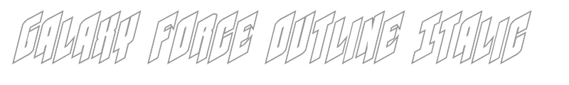 Galaxy Force Outline Italic